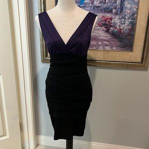 Black and purple party dress